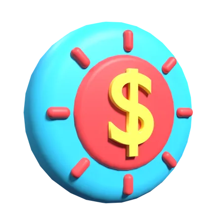 Dollar Coin  3D Illustration