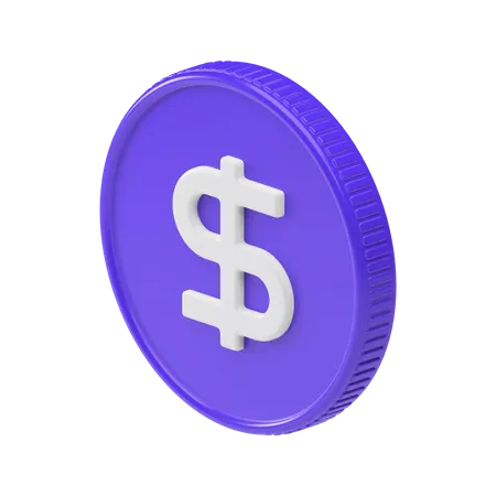 Dollar Coin  3D Illustration