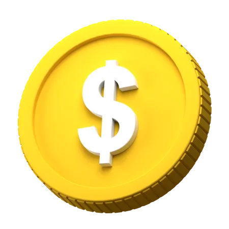 Dollar Coin  3D Illustration