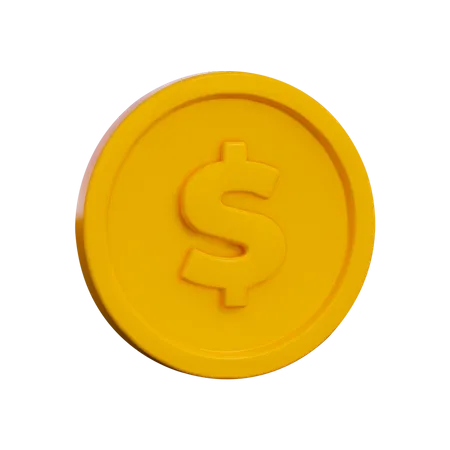 Dollar Coin  3D Illustration