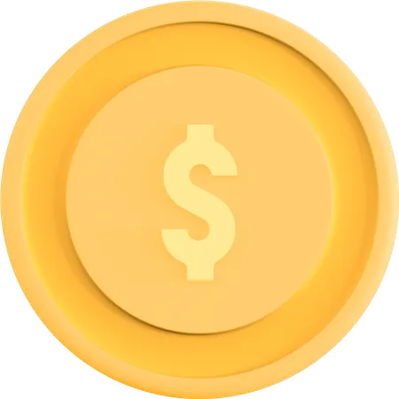 Dollar coin  3D Illustration