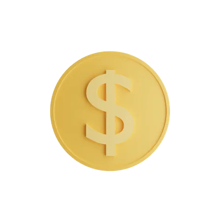 Dollar coin  3D Illustration