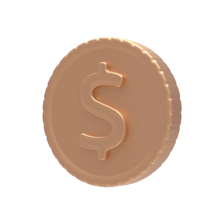 Dollar Coin  3D Illustration