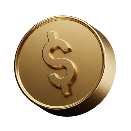 A Smooth Golden Coin For Your Finance Project 3D Illustration