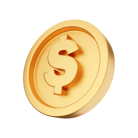 Dollar Coin 3D Illustration