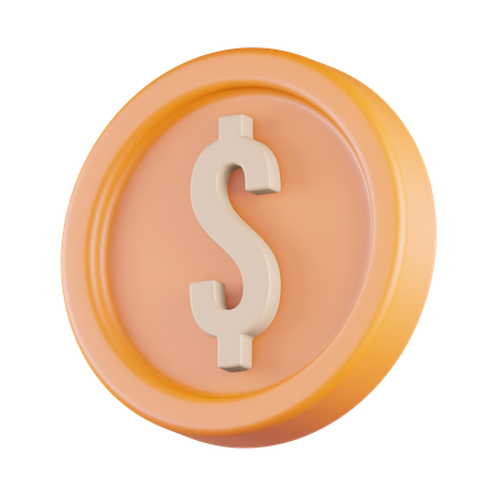 Dollar Coin  3D Icon