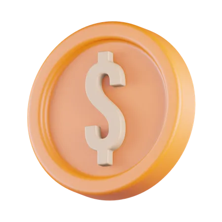 Dollar Coin  3D Icon