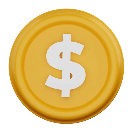 Coin Modern 3 D Icon Rendered 3D Icon