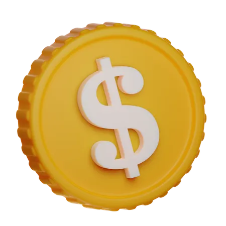 Dollar Money Coin 3 D Illustration 3D Icon