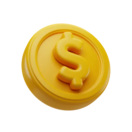 Dollar Coin 3 D Icon 3D Icon
