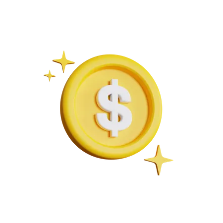 Usd Coins Are Very Shiny And Sparkle 3D Icon