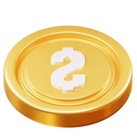 ICON COIN ASSET WITH GOLD COLOR 3D Icon