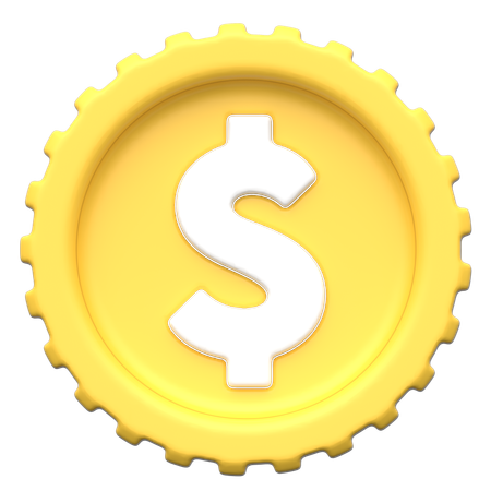 Dollar Coin Finance  3D Icon