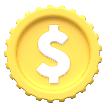 Dollar Coin Finance  3D Icon