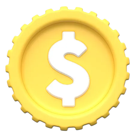 Dollar Coin Finance  3D Icon
