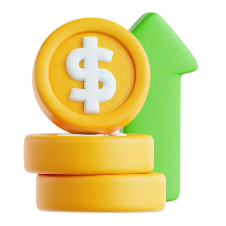 Dollar Coin Investment  3D Icon