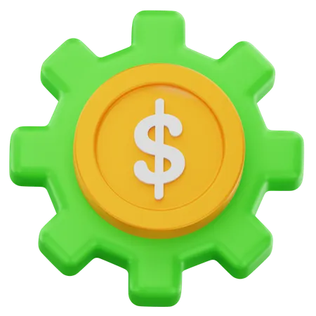 Dollar coin management  3D Icon