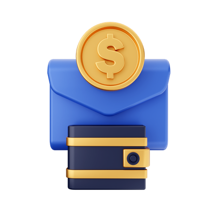 Dollar Coin Wallet  3D Icon