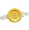 Dollar Coin with Wings