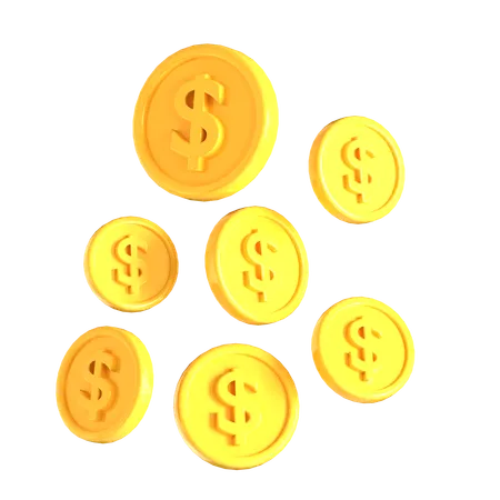 Dollar Coin 3 D Illustration 3D Icon