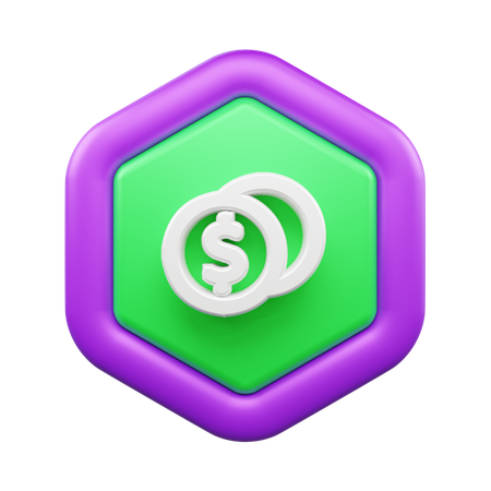 Dollar Coins  3D Icon