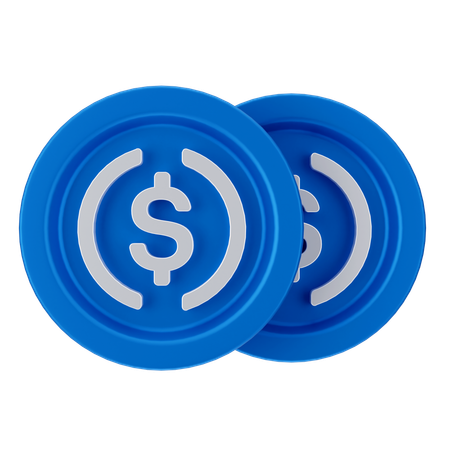 Dollar coins  3D Icon