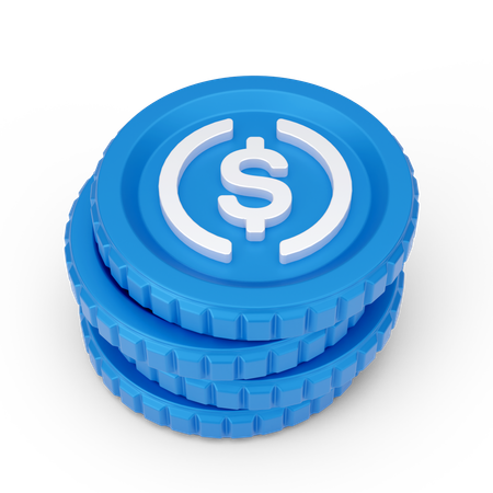 Dollar coins  3D Icon