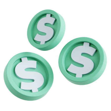 ドル硬貨  3D Icon
