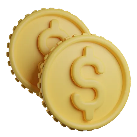 Dollar Coins  3D Icon