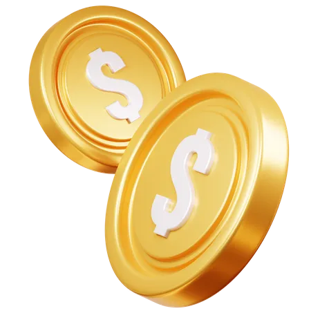 Dollar Coins  3D Icon