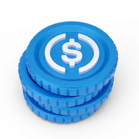 Dollar coins  3D Icon