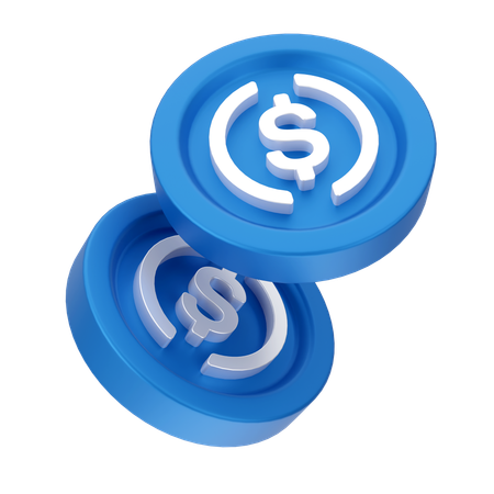 Dollar coins  3D Icon