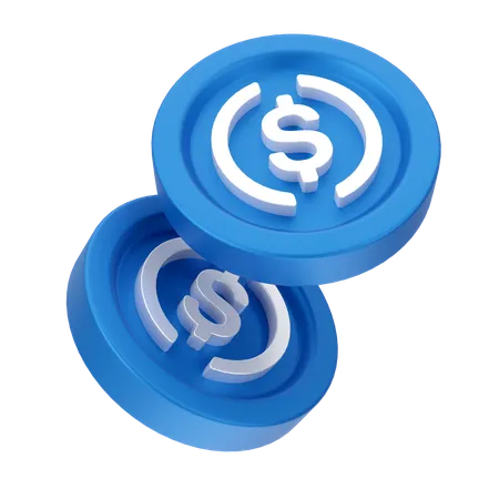 Dollar coins  3D Icon