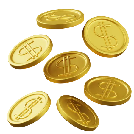 Dollar Coins  3D Icon