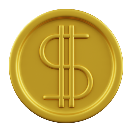 Dollar Coins  3D Icon