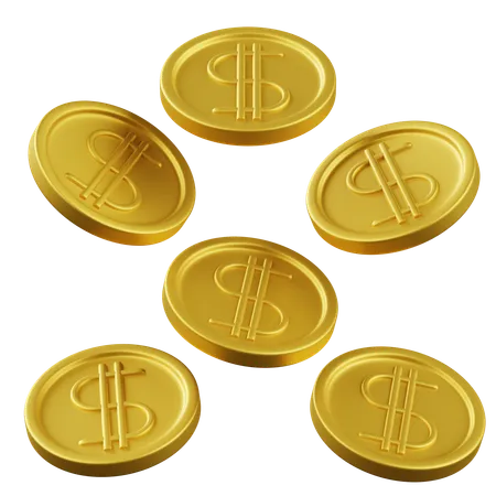 Dollar Coins  3D Icon