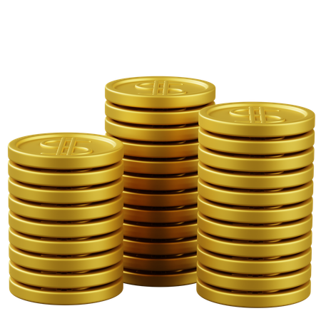 Dollar Coins  3D Icon