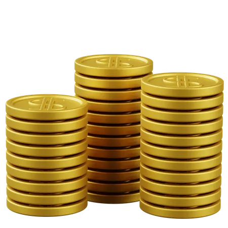 Dollar Coins  3D Icon