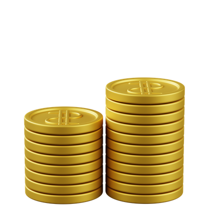 Dollar Coins  3D Icon