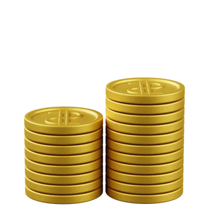 Dollar Coins  3D Icon