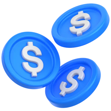 Dollar coins  3D Icon