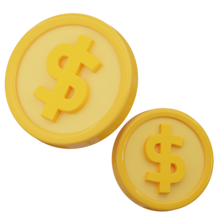 Dollar Coins  3D Icon