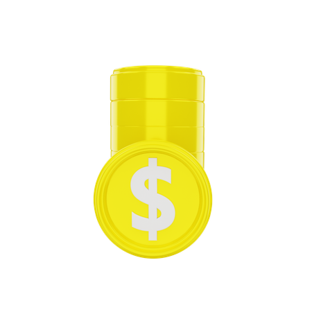 Dollar Coins  3D Icon