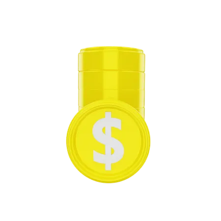 Dollar Coins  3D Icon