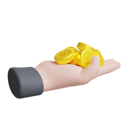 Dollar Coins  3D Icon