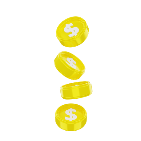 Dollar Coins  3D Icon