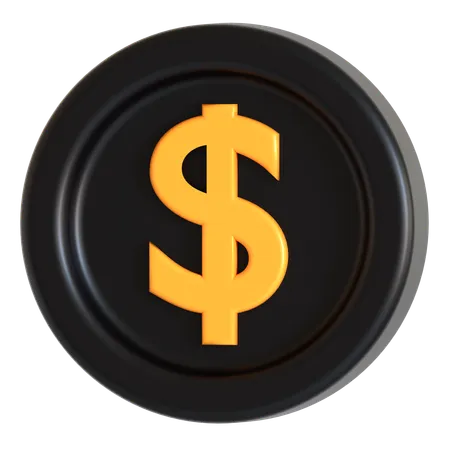 Dollar Coins  3D Icon