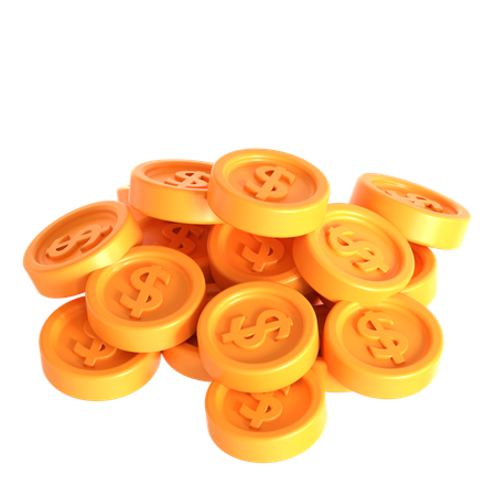 Dollar Coins  3D Icon