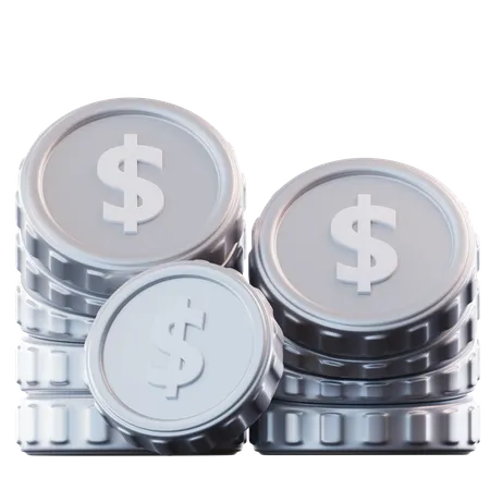 Dollar Coins  3D Icon