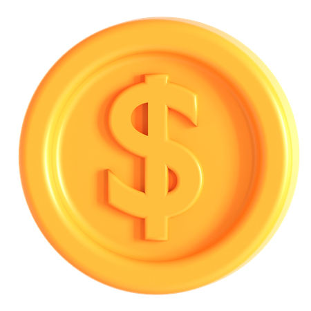 Dollar Coins  3D Icon